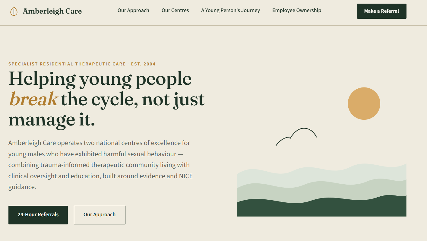 Amberleigh Care website preview
