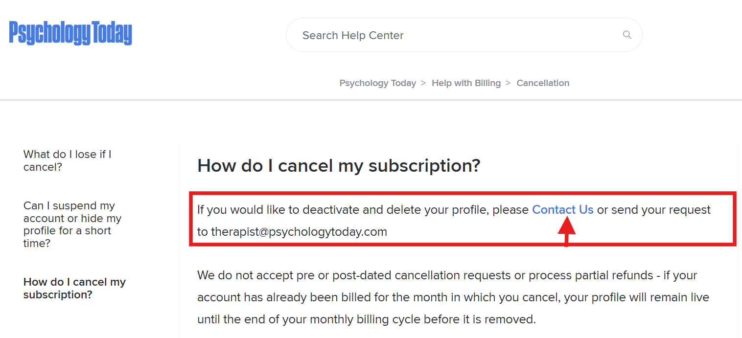 Click on Contact