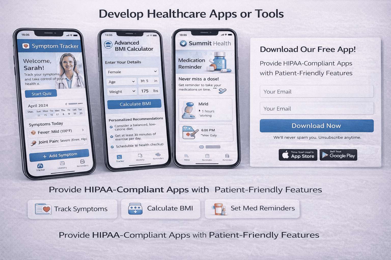 develop healthcare apps or tools