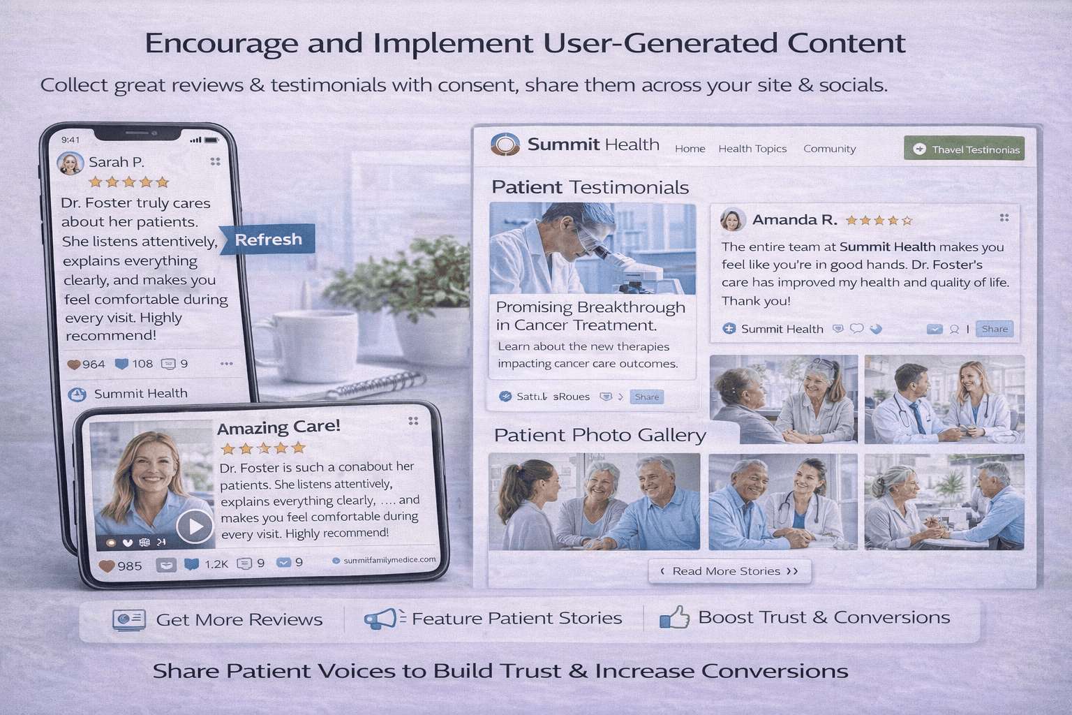 encourage and implement user generated content