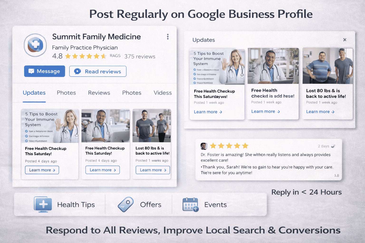 post regularly on google business profile